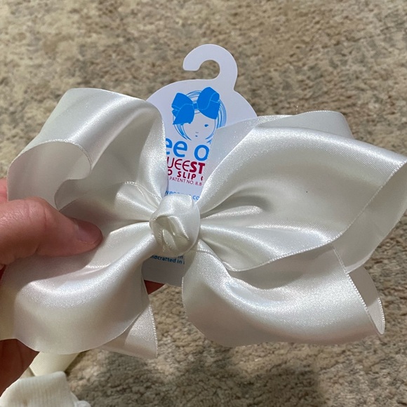 David’s Bridal Flower Girl Dress, 2 bows, and ruffle socks - Picture 9 of 13